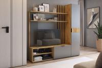 Гостиная Бери К1 дуб крафт золотой графит