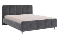 Кровать с основанием Грета 160х200 см грей алькантара с матрасом 