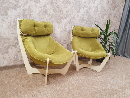 Кресло для отдыха Неаполь Модель 8 (Дуб шампань-эмаль/Ткань Зеленый Verona Apple Green)