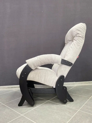 Кресло-маятник Неаполь Модель 12 (Венге-эмаль/Ткань Серый Verona Light Grey)