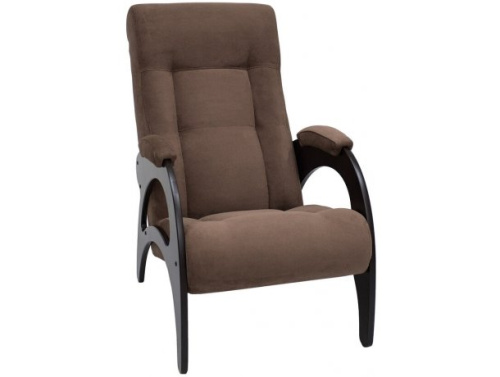 Кресло для отдыха Неаполь Модель 9 без лозы (Дуб шампань-эмаль/Ткань Коричневый Verona Brown)