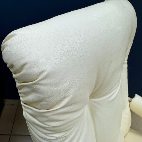 Кресло-маятник Неаполь Модель 12 (Дуб шампань-эмаль/Экокожа Бежевый Dundi 112)