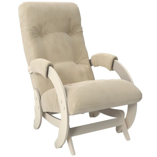 Кресло-маятник Неаполь Модель 12 (Дуб шампань-эмаль/Ткань ваниль Verona Vanilla)